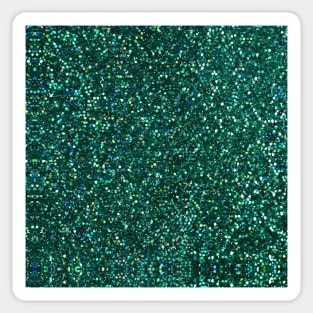 Sparkly Jade Green Peacock Glitter Sticker